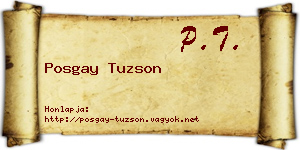 Posgay Tuzson névjegykártya